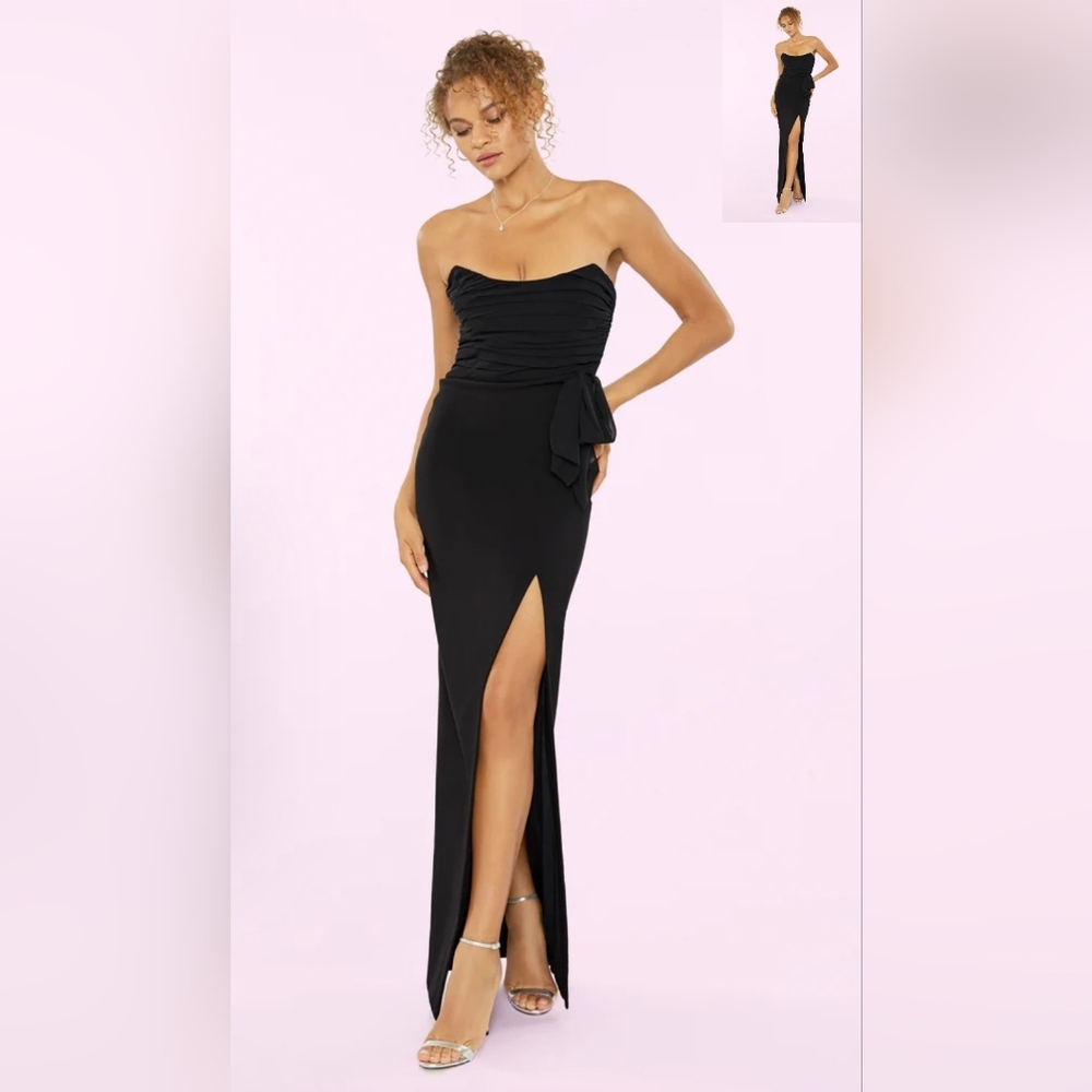 NWT Maddie Strapless Gown Size 6 In Black By Likely